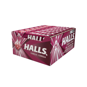 Bala Halls Cereja 28g Display 21 Unidades