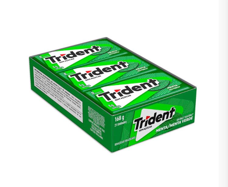 Chiclete Trident Menta Sem Açúcar
