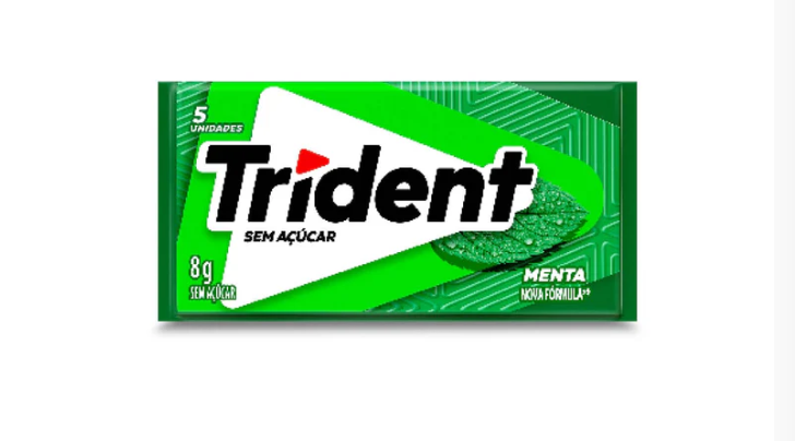 Chiclete Trident Menta Sem Açúcar