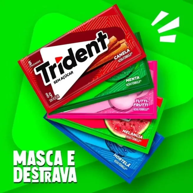 Chiclete Trident Canela sem Açúcar 8g