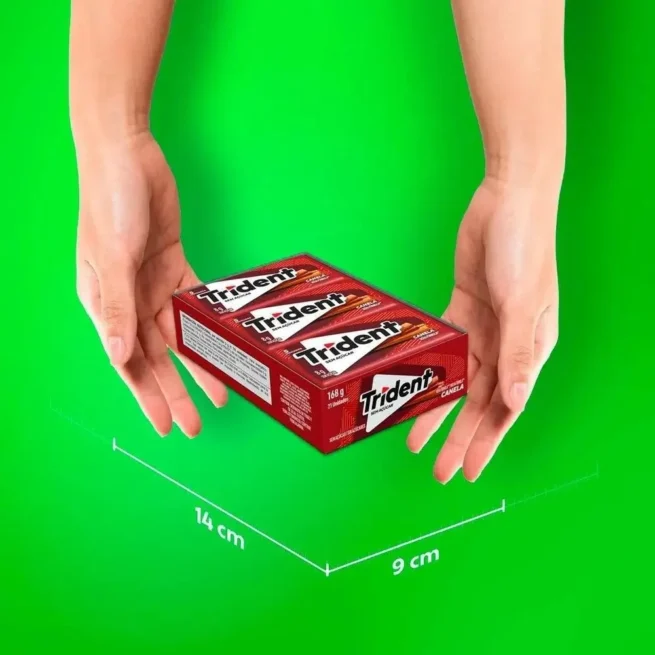 Chiclete Trident Canela sem Açúcar 8g