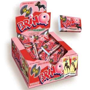 Chiclete Sabor Morango Brinq Com Figurinhas