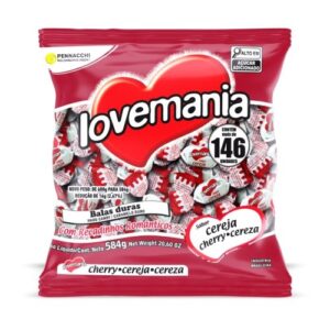 Bala Lovemania Cereja 584g