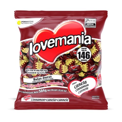 Bala Lovemania Canela 584g
