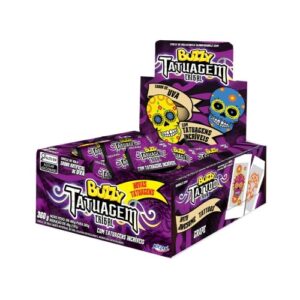 Chicle Buzzy Tatto Tribal Uva