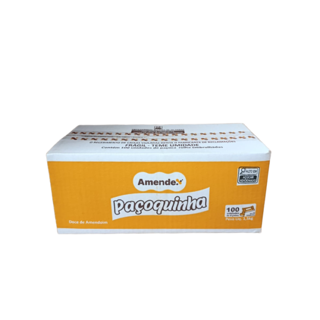 Paçoca Rolha Tradicional 100 Unidades