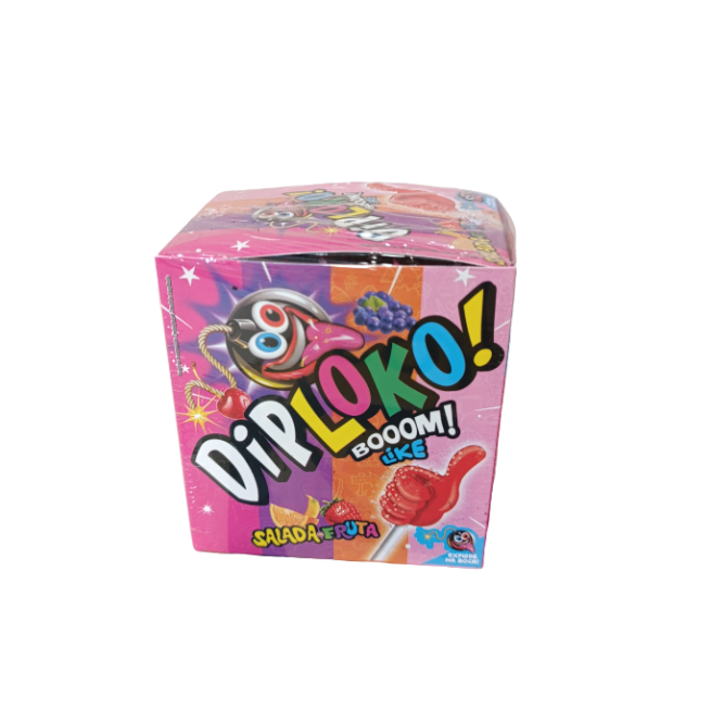 Pirulito DipLoko Explosive salada de frutas - Danilla Foods