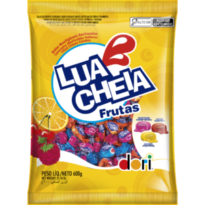 Bala Lua Cheia Frutas 600g