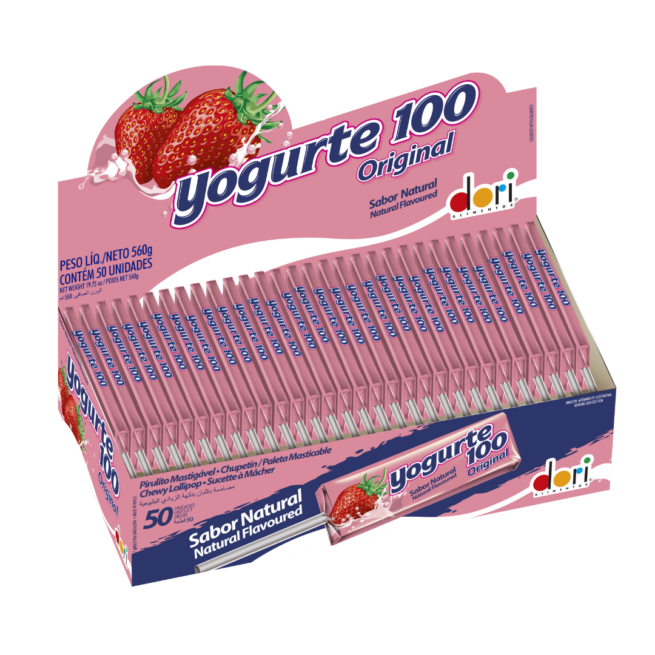 Pirulito Mastigável Yogurte100